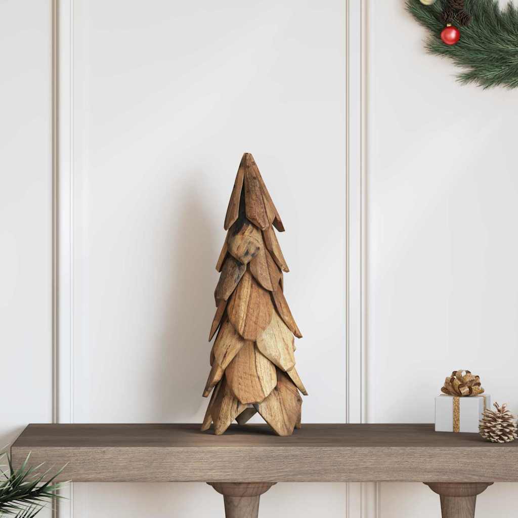 Kerstboom met standaard Bruin 51 cm Massief teakhout is nu te koop bij PeponiXL, paradijselijk wonen!