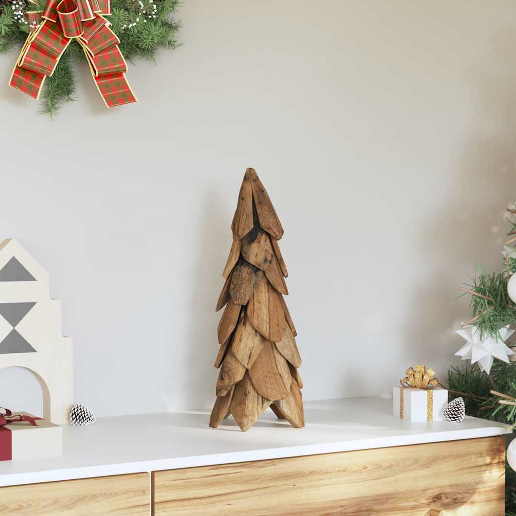 Kerstboom met standaard Bruin 51 cm Massief teakhout is nu te koop bij PeponiXL, paradijselijk wonen!