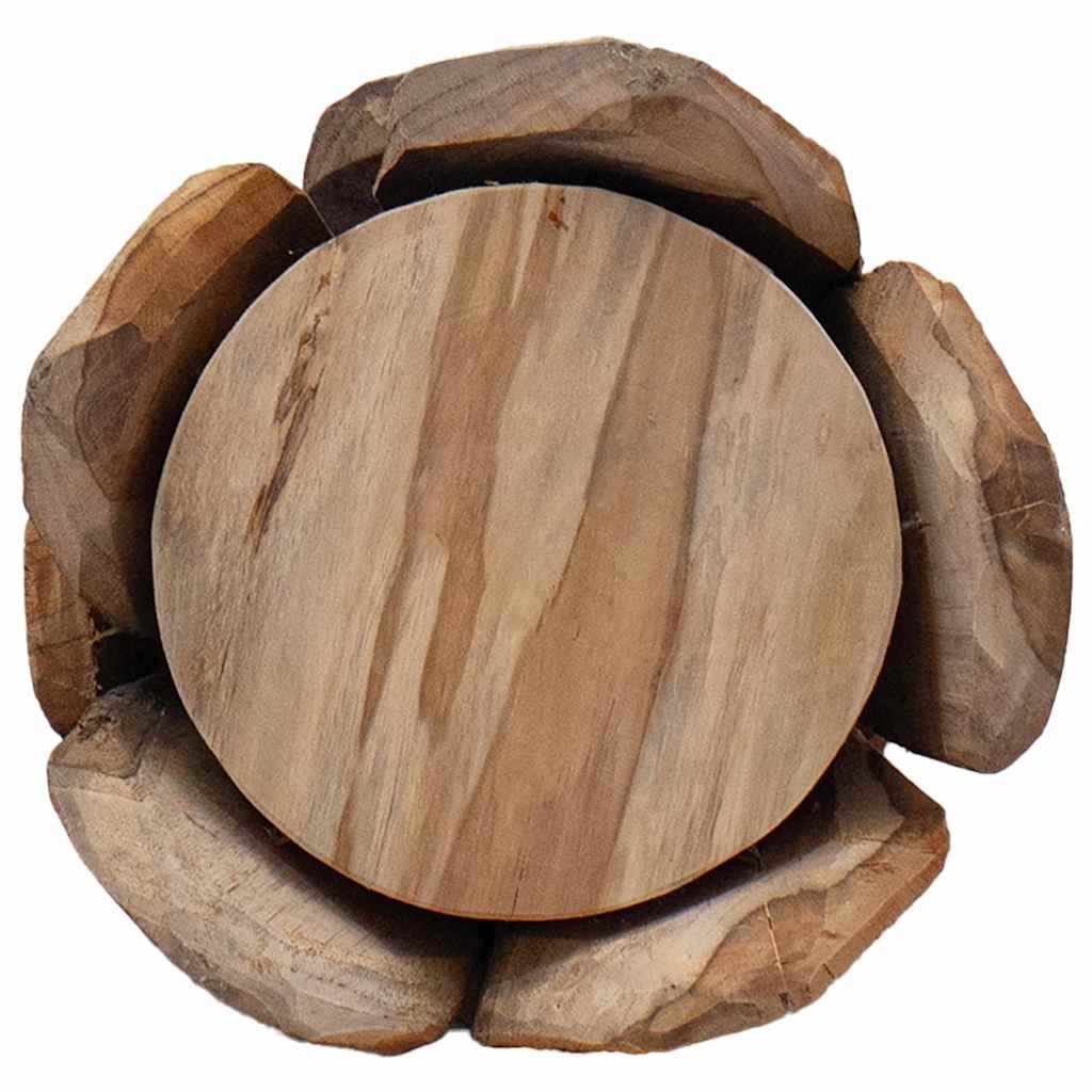 Kerstboom met standaard Bruin 80 cm Massief teakhout is nu te koop bij PeponiXL, paradijselijk wonen!