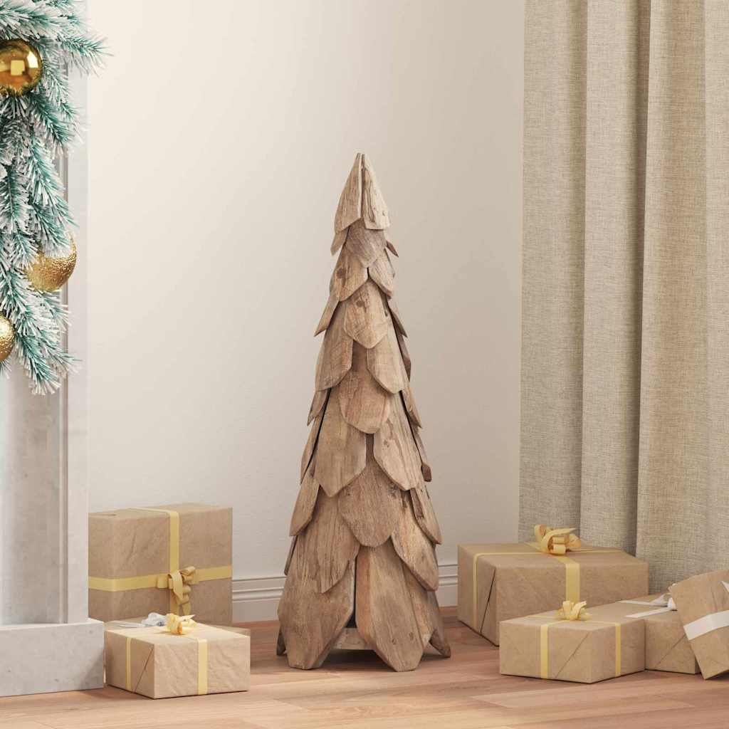 Kerstboom met standaard Bruin 80 cm Massief teakhout is nu te koop bij PeponiXL, paradijselijk wonen!