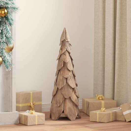 Kerstboom met standaard Bruin 80 cm Massief teakhout is nu te koop bij PeponiXL, paradijselijk wonen!