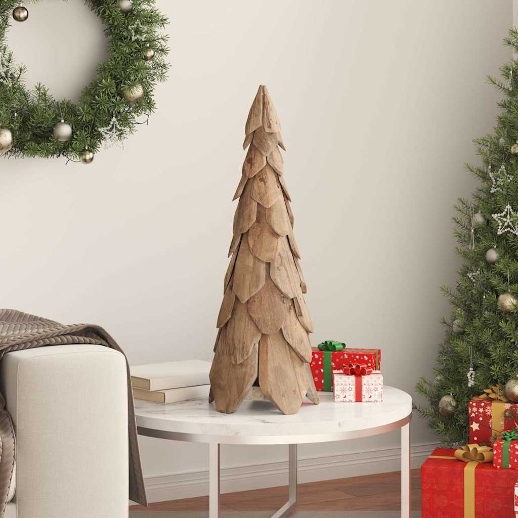 Kerstboom met standaard Bruin 80 cm Massief teakhout is nu te koop bij PeponiXL, paradijselijk wonen!