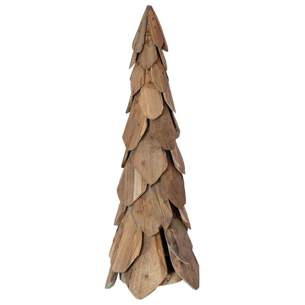 Kerstboom met standaard Bruin 80 cm Massief teakhout is nu te koop bij PeponiXL, paradijselijk wonen!