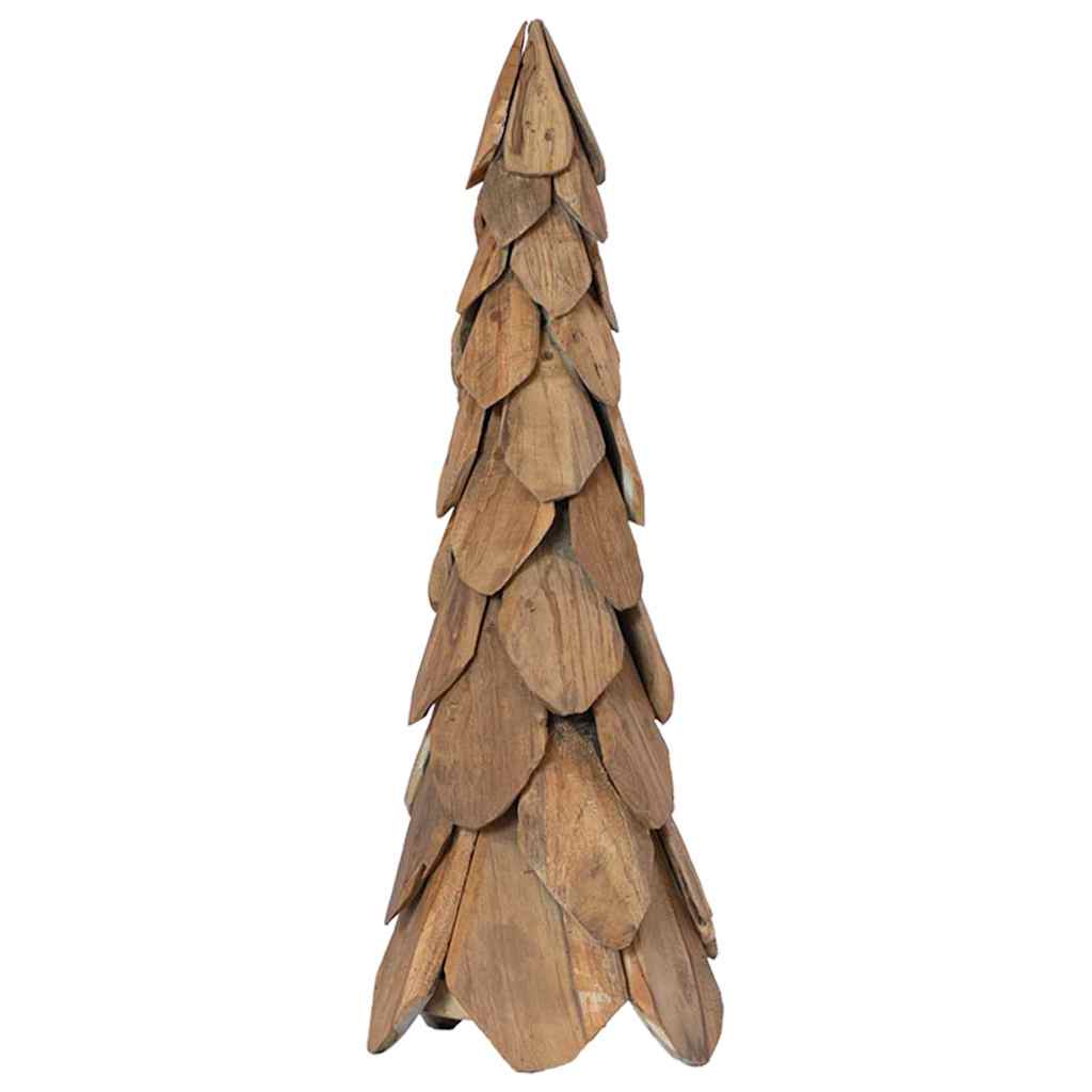 Kerstboom met standaard Bruin 80 cm Massief teakhout is nu te koop bij PeponiXL, paradijselijk wonen!