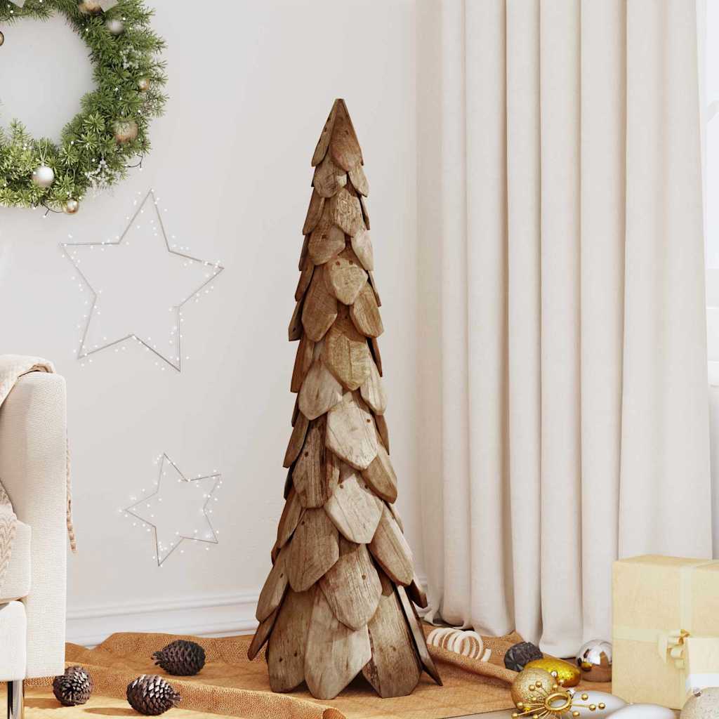 Kerstboom met standaard Bruin 111 cm Massief teakhout is nu te koop bij PeponiXL, paradijselijk wonen!