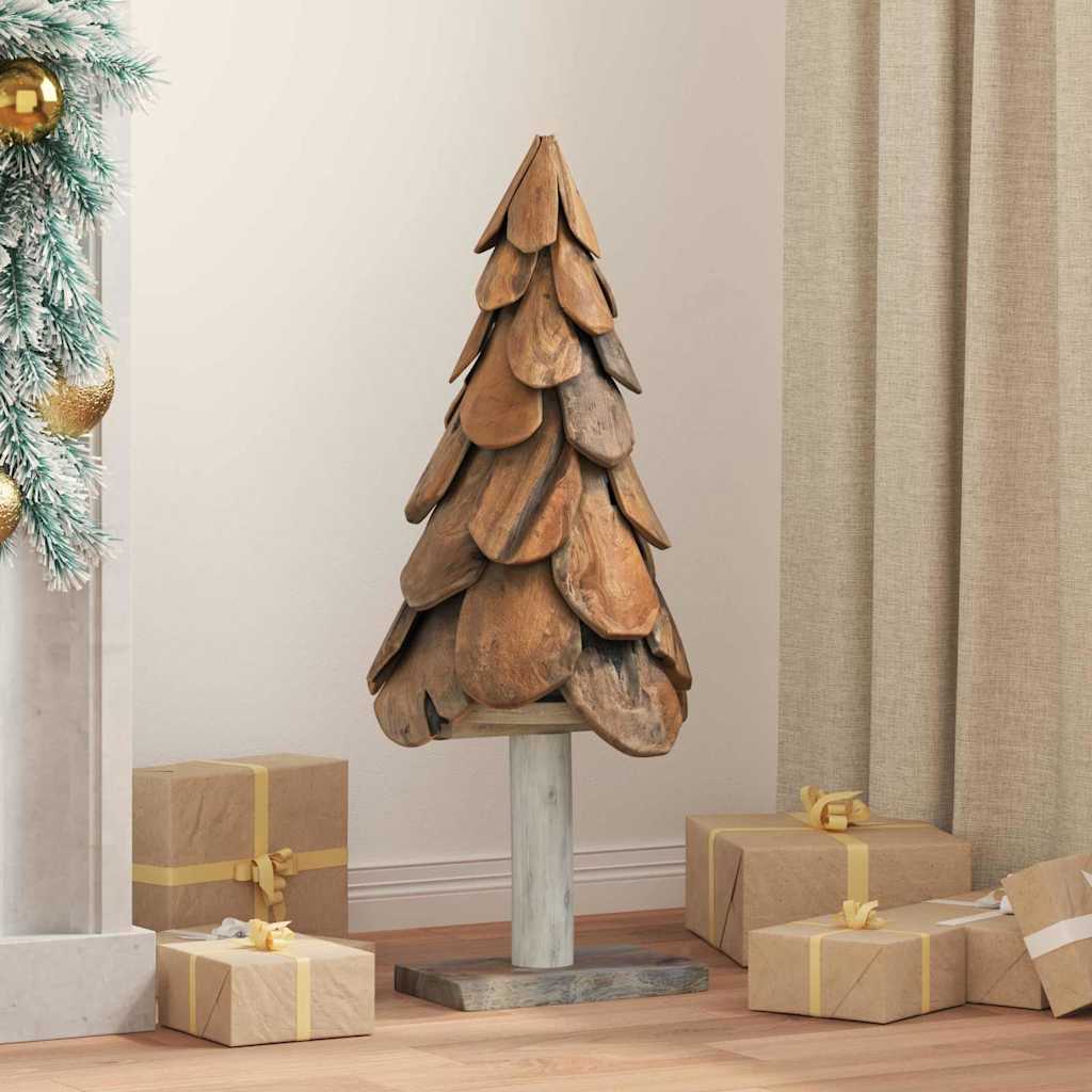 Kerstboom met standaard Bruin 91 cm Massief teakhout is nu te koop bij PeponiXL, paradijselijk wonen!