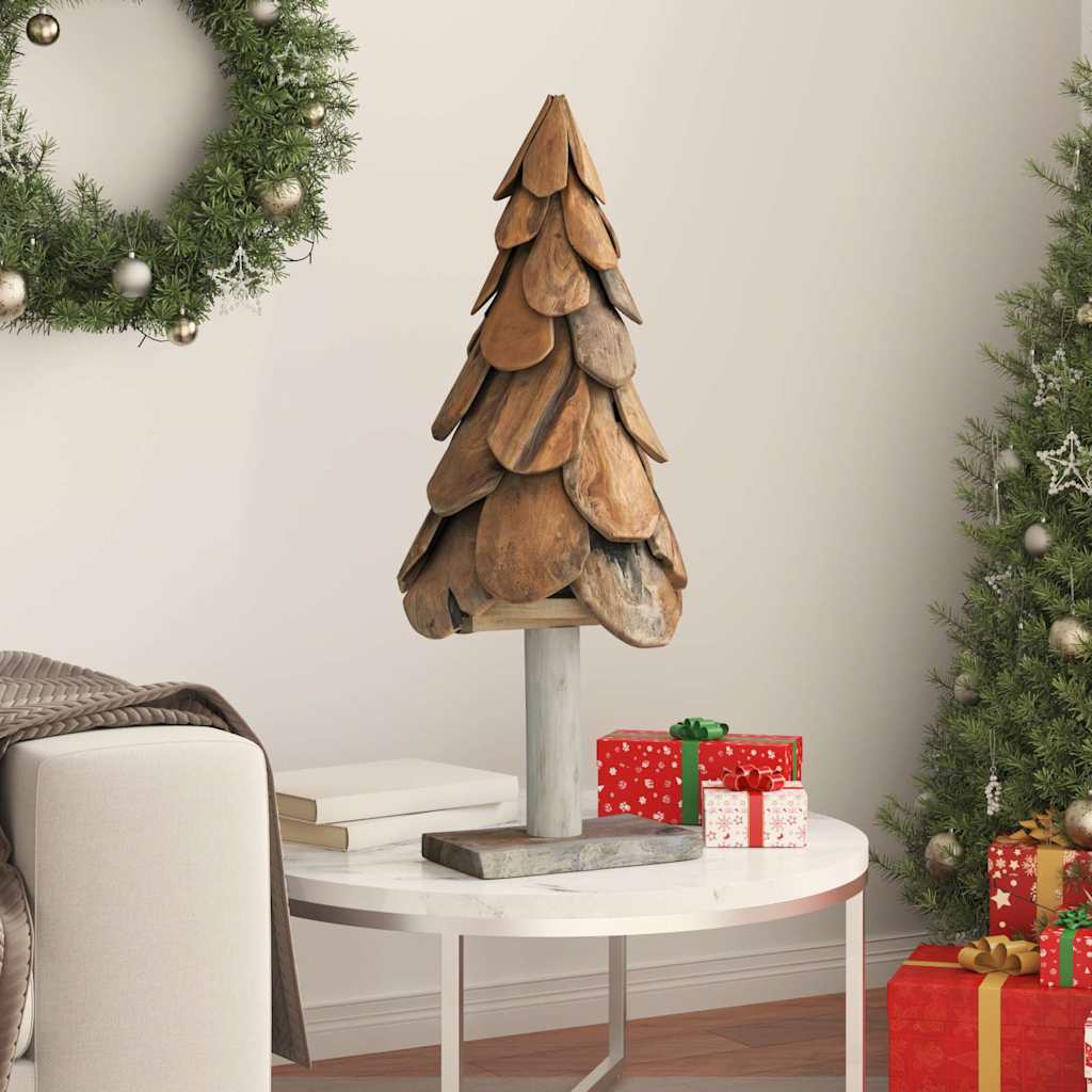 Kerstboom met standaard Bruin 91 cm Massief teakhout is nu te koop bij PeponiXL, paradijselijk wonen!