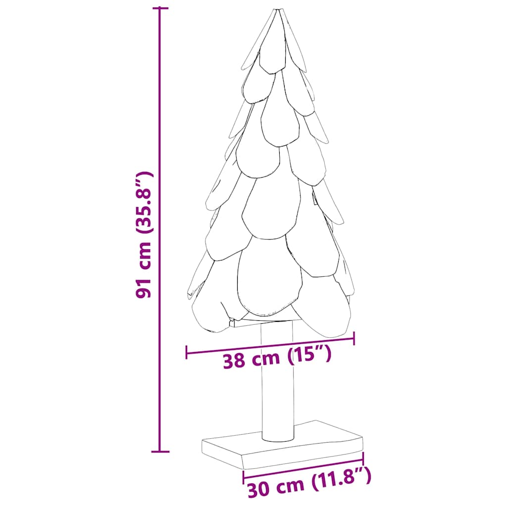 Kerstboom met standaard Bruin 91 cm Massief teakhout is nu te koop bij PeponiXL, paradijselijk wonen!