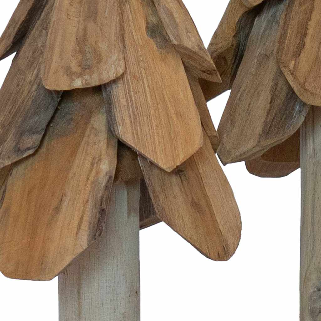 Kerstboom met standaard 3 pcs Bruin Massief teakhout is nu te koop bij PeponiXL, paradijselijk wonen!