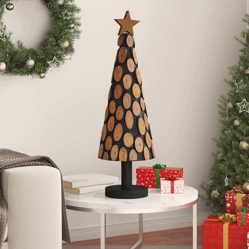 Kerstboom met standaard Bruin 90 cm Massief teakhout is nu te koop bij PeponiXL, paradijselijk wonen!