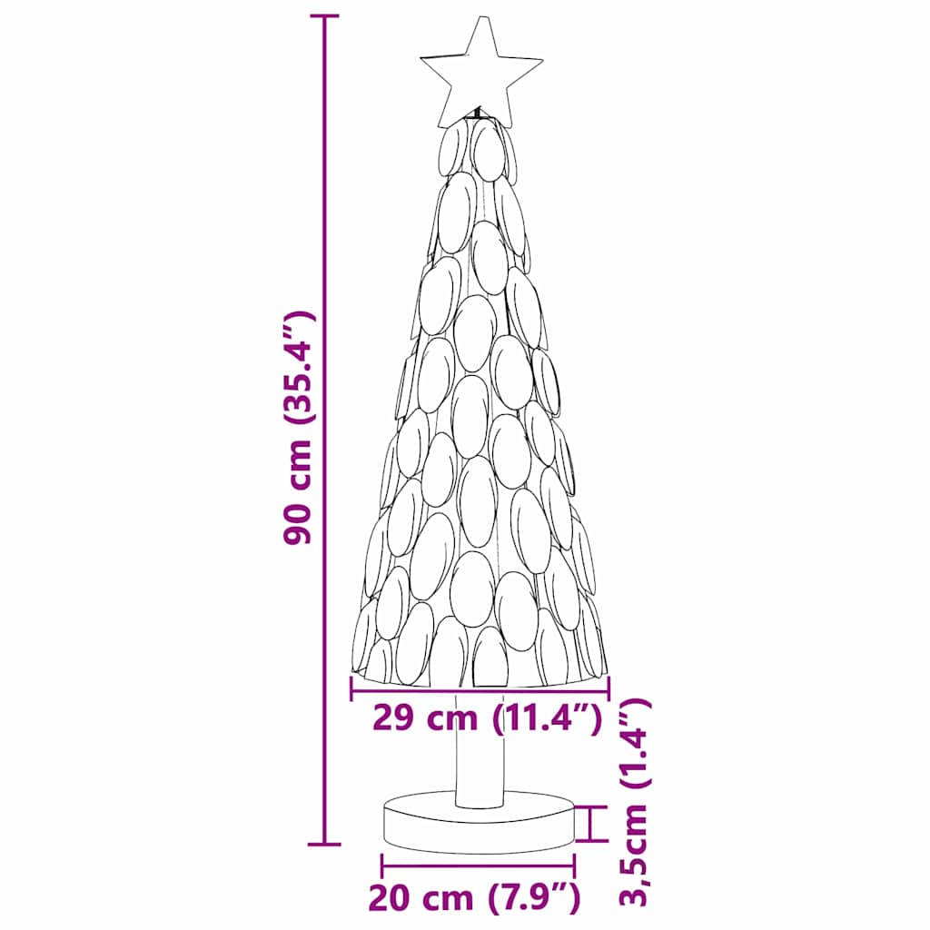 Kerstboom met standaard Bruin 90 cm Massief teakhout is nu te koop bij PeponiXL, paradijselijk wonen!