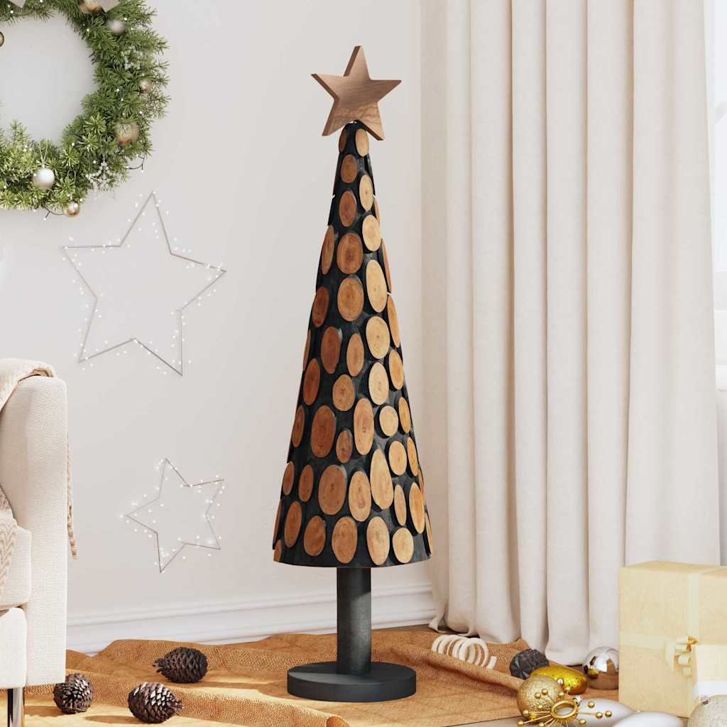 Kerstboom met standaard Bruin 120 cm Massief teakhout is nu te koop bij PeponiXL, paradijselijk wonen!