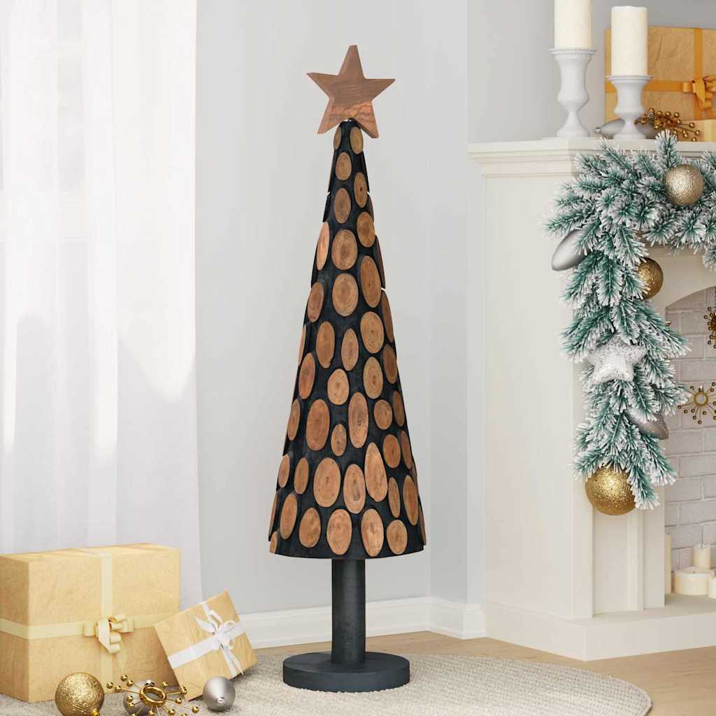 Kerstboom met standaard Bruin 120 cm Massief teakhout is nu te koop bij PeponiXL, paradijselijk wonen!