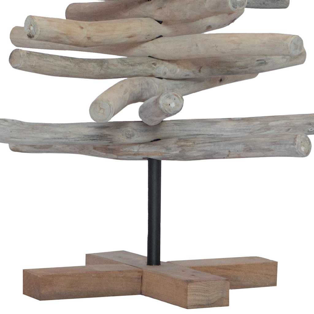 Kerstboom met standaard Bruin 90 cm Massief teakhout is nu te koop bij PeponiXL, paradijselijk wonen!