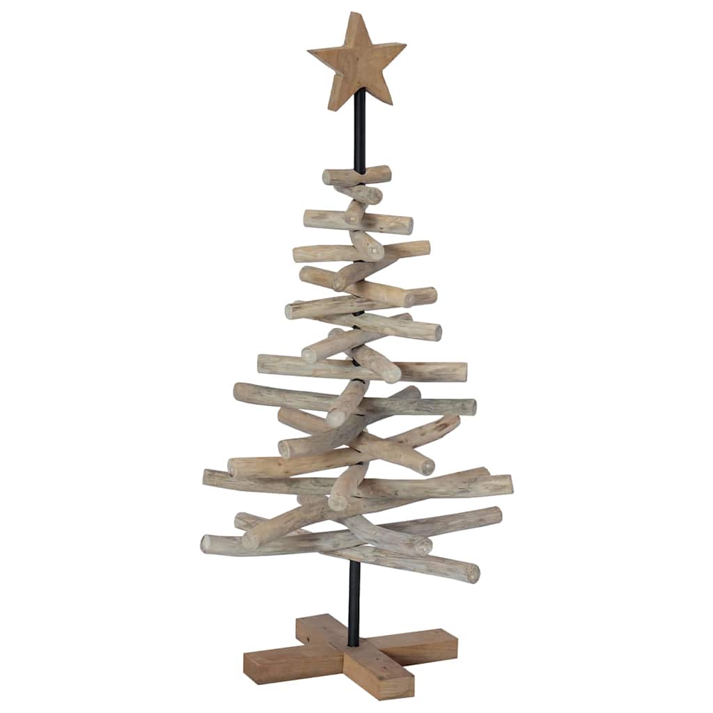 Kerstboom met standaard Bruin 90 cm Massief teakhout is nu te koop bij PeponiXL, paradijselijk wonen!