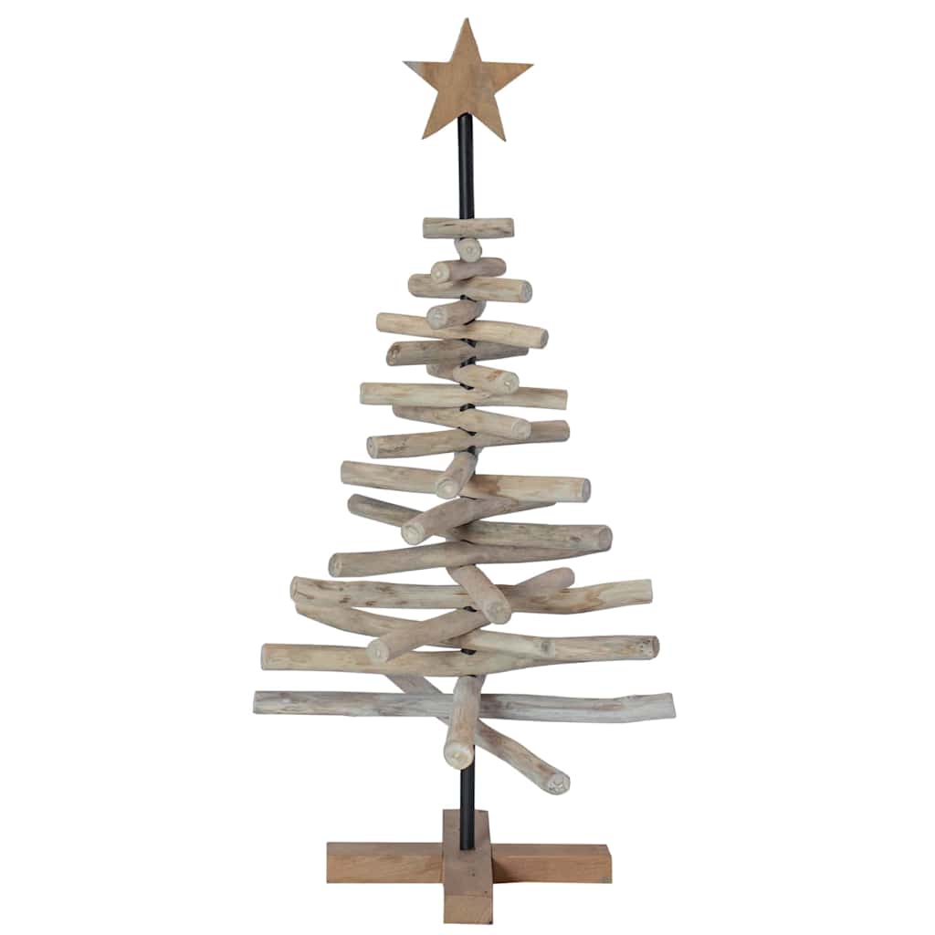 Kerstboom met standaard Bruin 90 cm Massief teakhout is nu te koop bij PeponiXL, paradijselijk wonen!