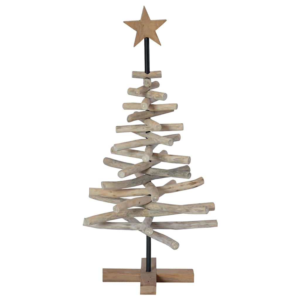 Kerstboom met standaard Bruin 90 cm Massief teakhout is nu te koop bij PeponiXL, paradijselijk wonen!