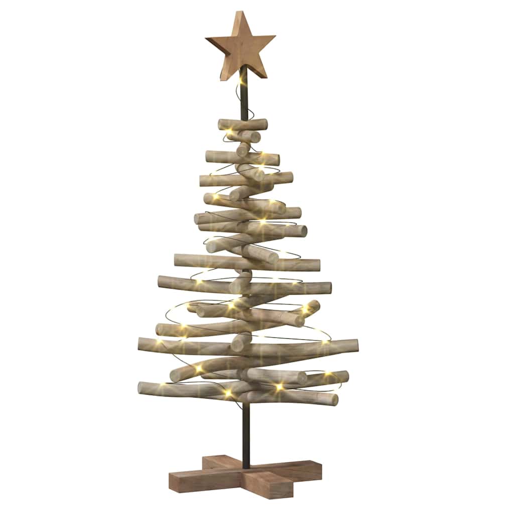 Kerstboom met standaard Bruin 90 cm Massief teakhout is nu te koop bij PeponiXL, paradijselijk wonen!