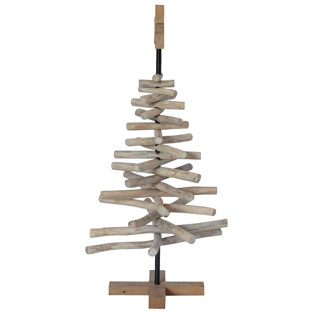 Kerstboom met standaard Bruin 90 cm Massief teakhout is nu te koop bij PeponiXL, paradijselijk wonen!