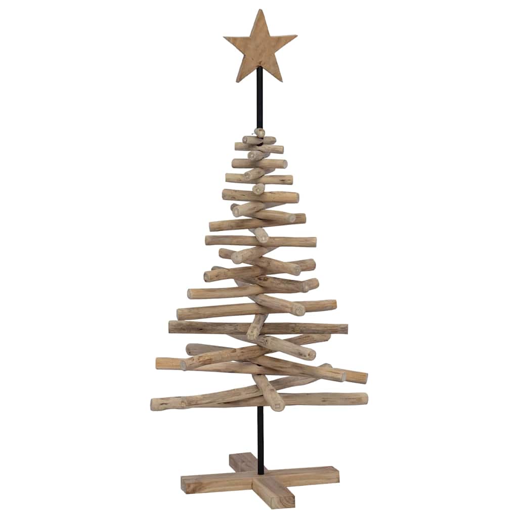 Kerstboom met standaard Bruin 120 cm Massief teakhout is nu te koop bij PeponiXL, paradijselijk wonen!
