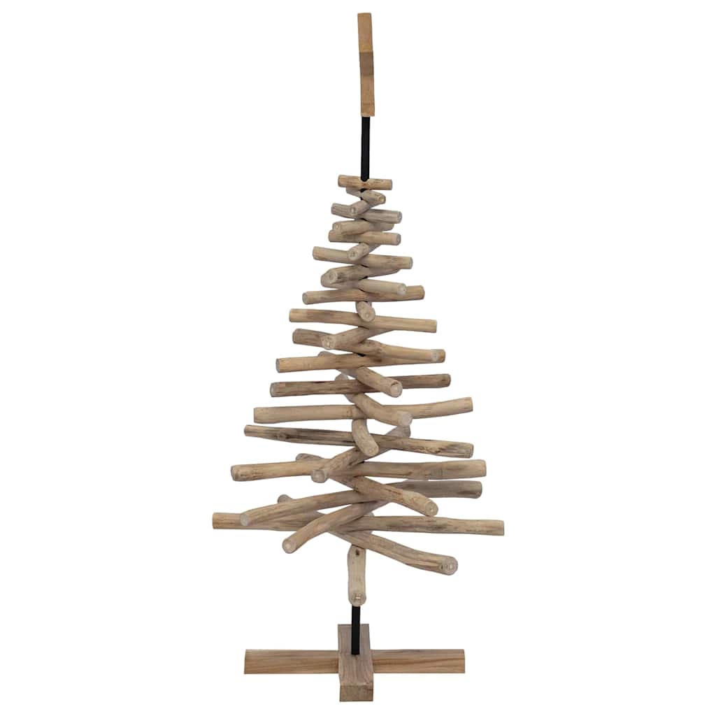 Kerstboom met standaard Bruin 120 cm Massief teakhout is nu te koop bij PeponiXL, paradijselijk wonen!