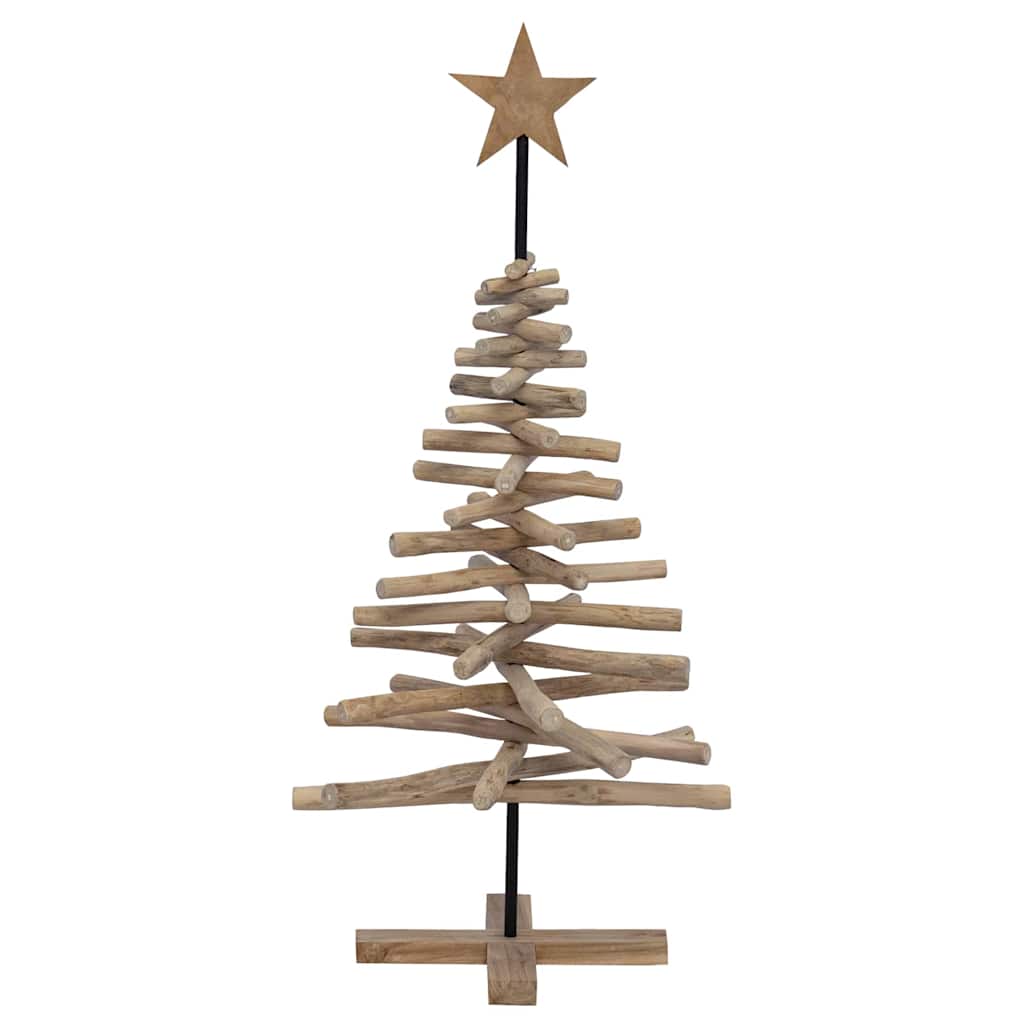 Kerstboom met standaard Bruin 120 cm Massief teakhout is nu te koop bij PeponiXL, paradijselijk wonen!