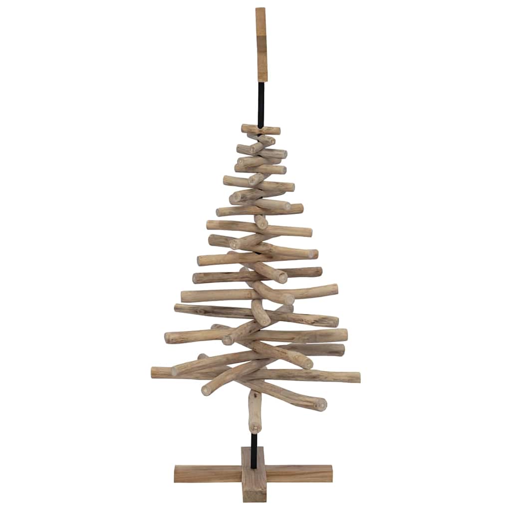 Kerstboom met standaard Bruin 120 cm Massief teakhout is nu te koop bij PeponiXL, paradijselijk wonen!