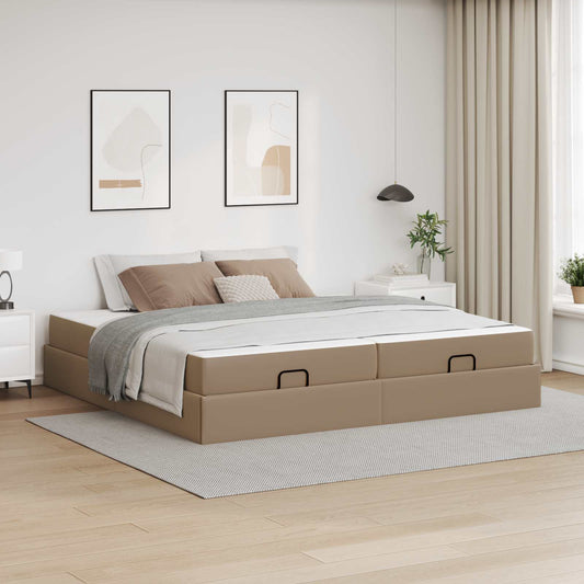 Bedframe met matras met matras 2 pcs Tan PVC is nu te koop bij PeponiXL, paradijselijk wonen!