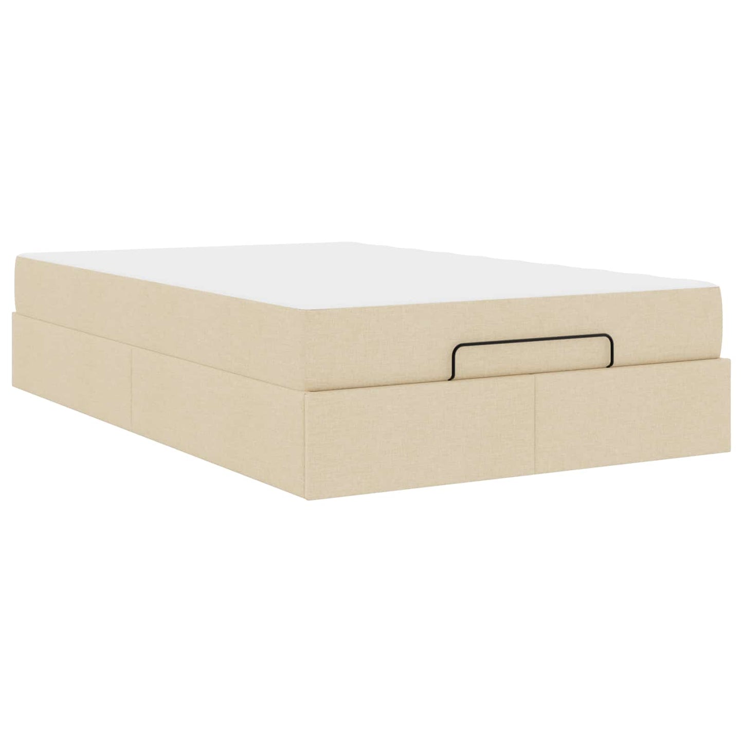 Bedframe met matras 2 pcs Crème Stof is nu te koop bij PeponiXL, paradijselijk wonen!