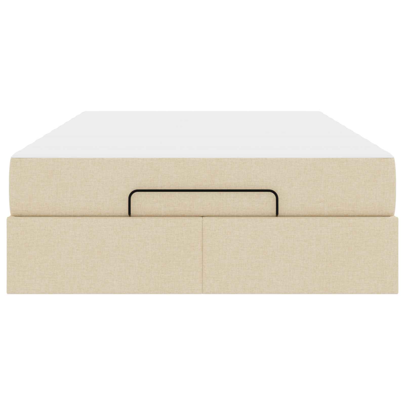 Bedframe met matras 2 pcs Crème Stof is nu te koop bij PeponiXL, paradijselijk wonen!