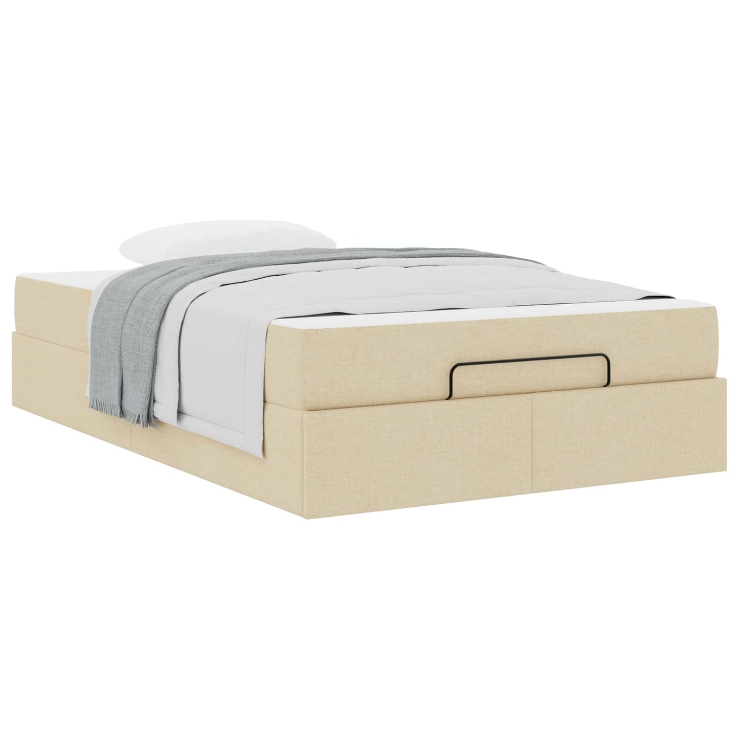 Bedframe met matras 2 pcs Crème Stof is nu te koop bij PeponiXL, paradijselijk wonen!