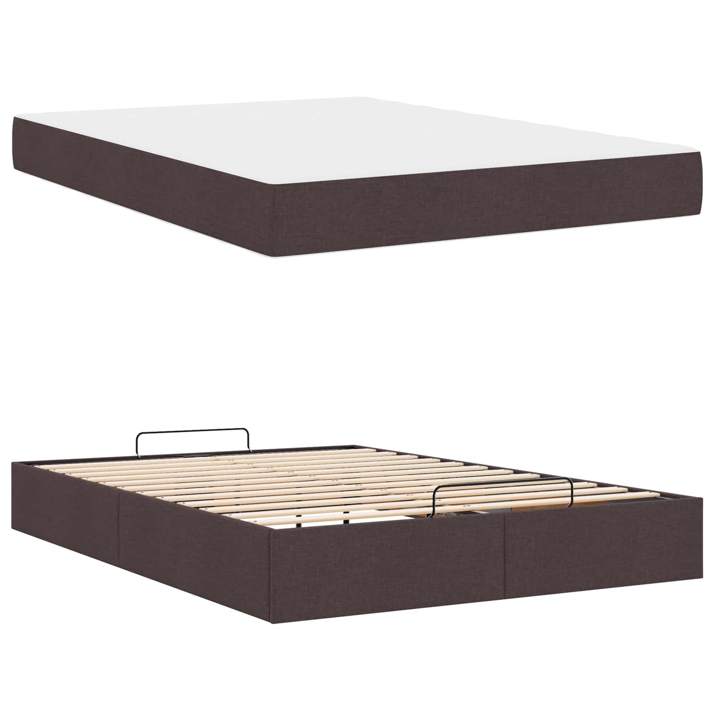Bedframe met matras 2 pcs Tan Stof is nu te koop bij PeponiXL, paradijselijk wonen!