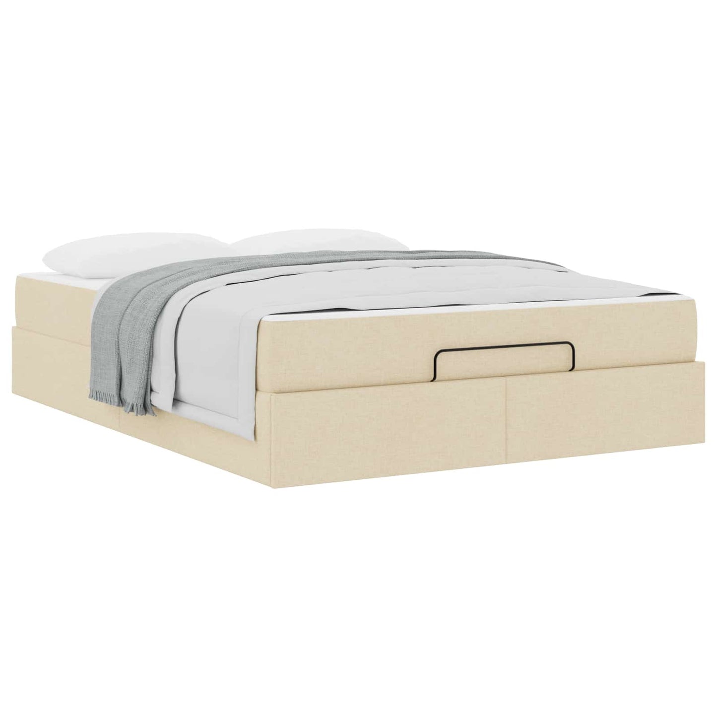 Bedframe met matras 2 pcs Crème Stof is nu te koop bij PeponiXL, paradijselijk wonen!