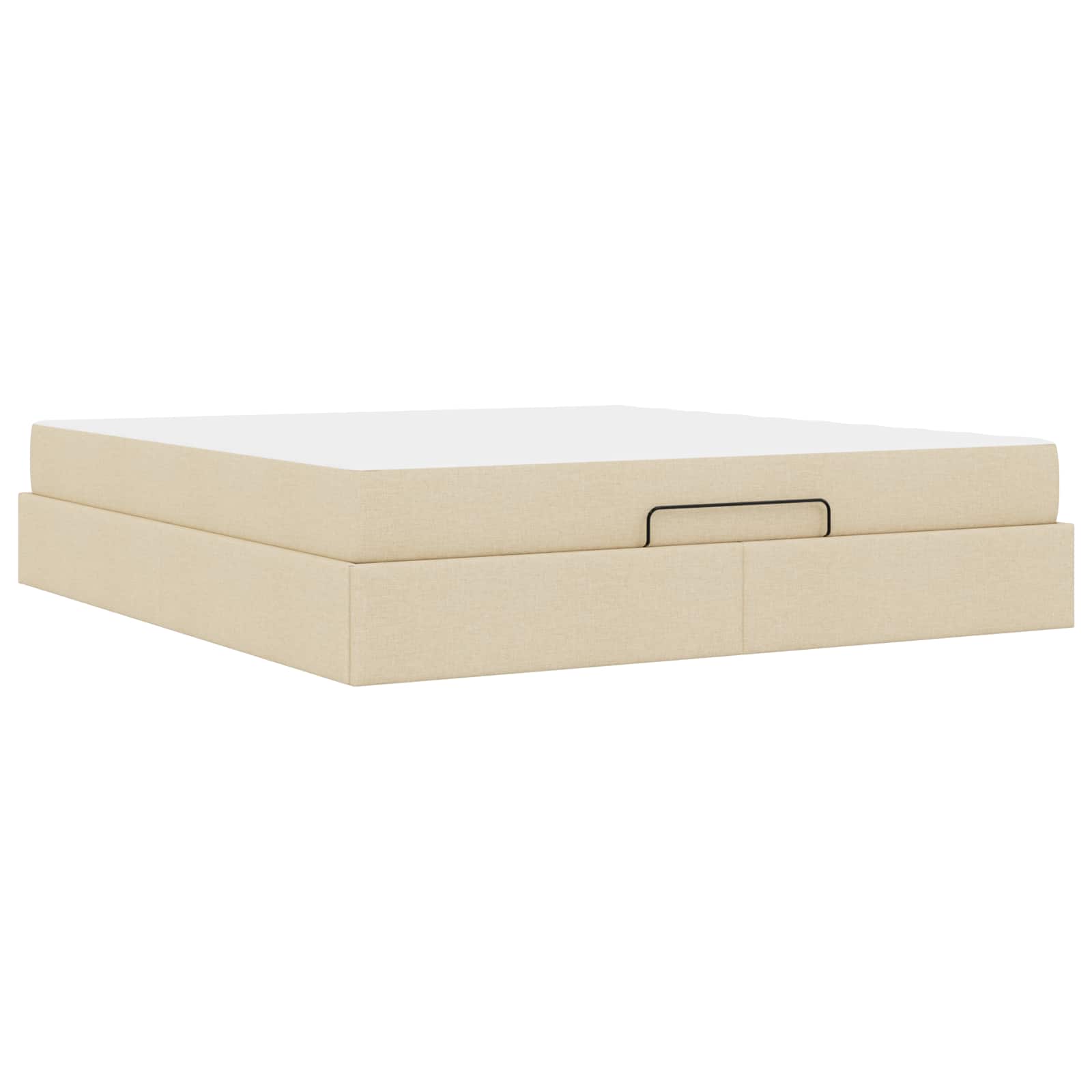 Bedframe met matras 2 pcs Crème Stof is nu te koop bij PeponiXL, paradijselijk wonen!