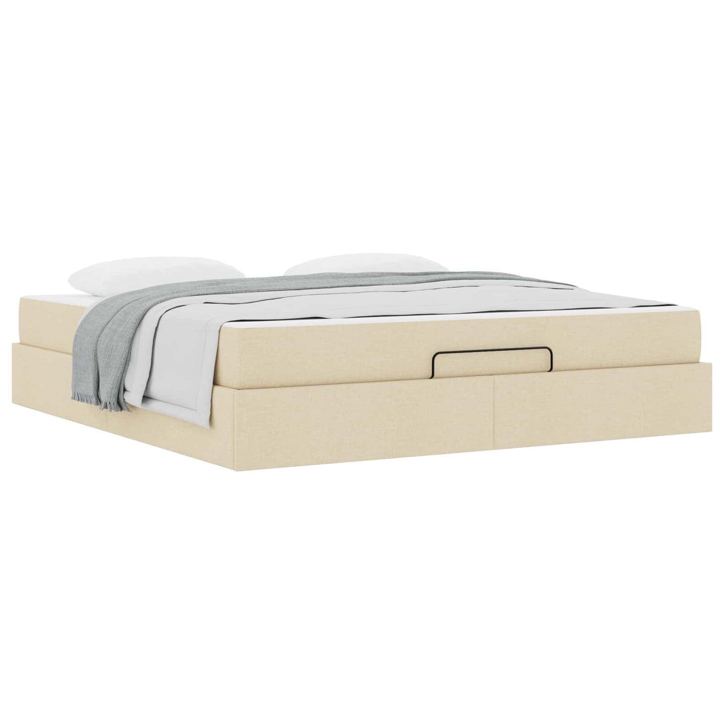 Bedframe met matras 2 pcs Crème Stof is nu te koop bij PeponiXL, paradijselijk wonen!