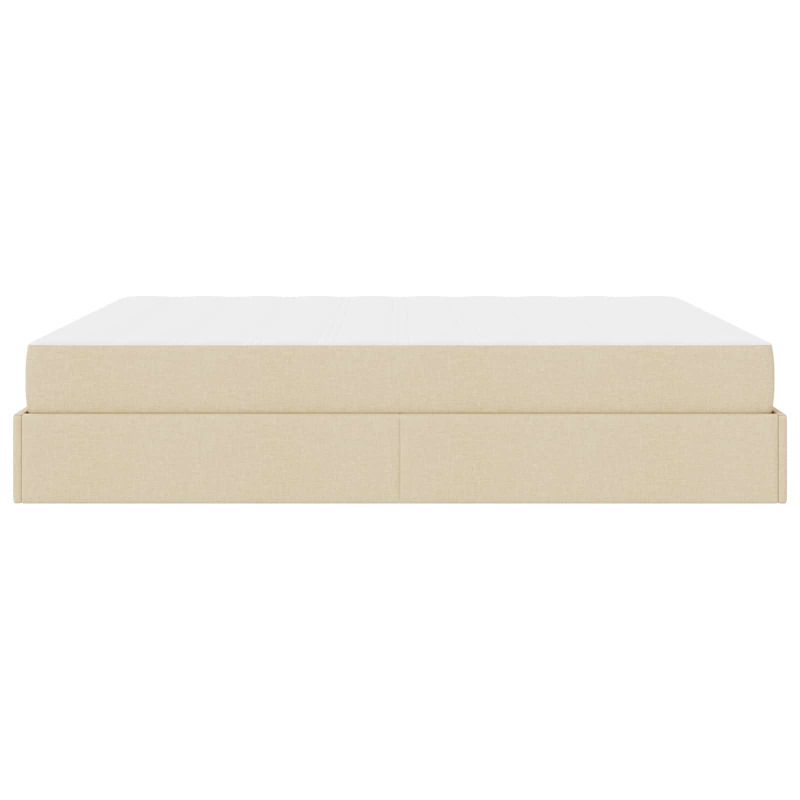 Bedframe met matras 2 pcs Crème Stof is nu te koop bij PeponiXL, paradijselijk wonen!