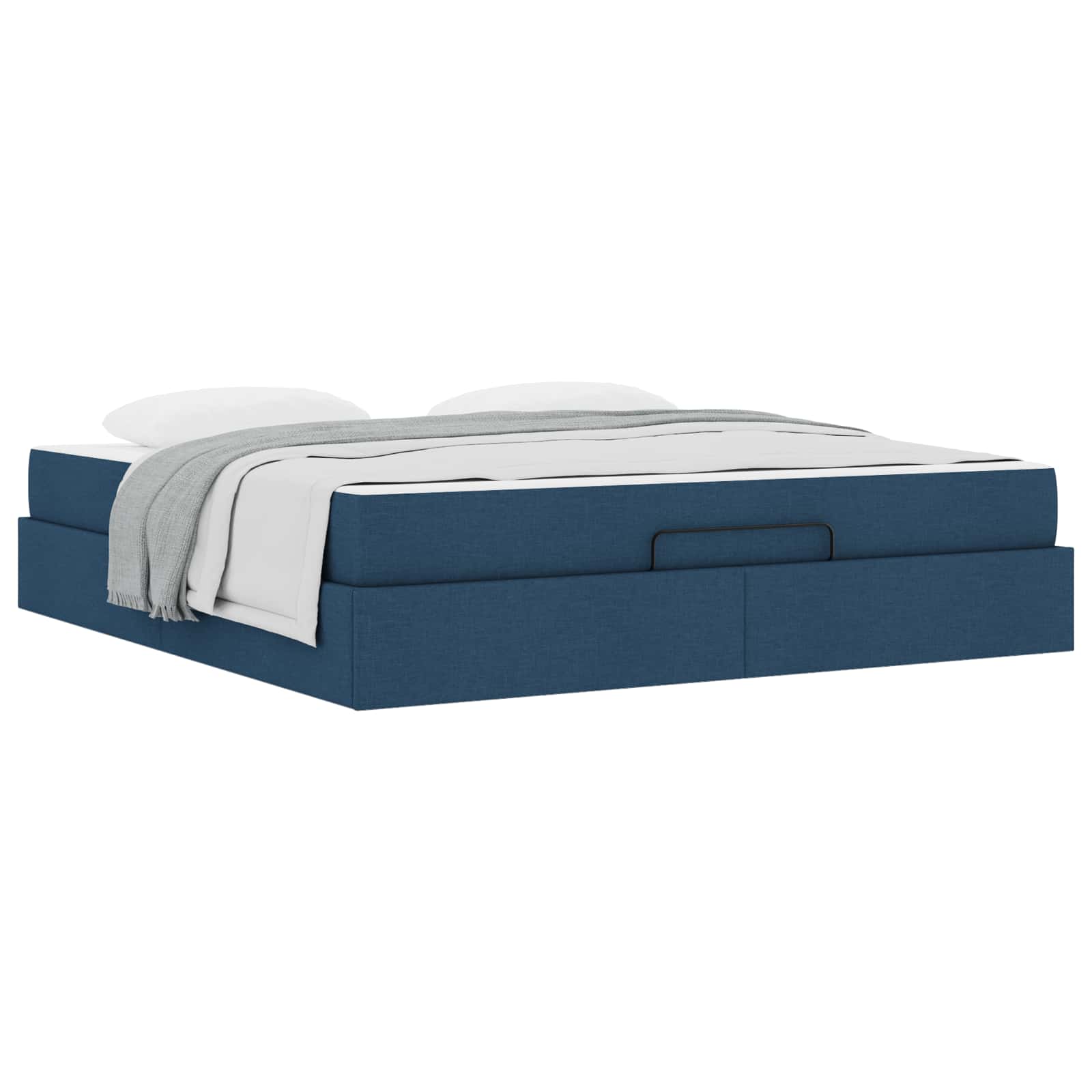 Bedframe met matras 2 pcs Blauw Stof is nu te koop bij PeponiXL, paradijselijk wonen!