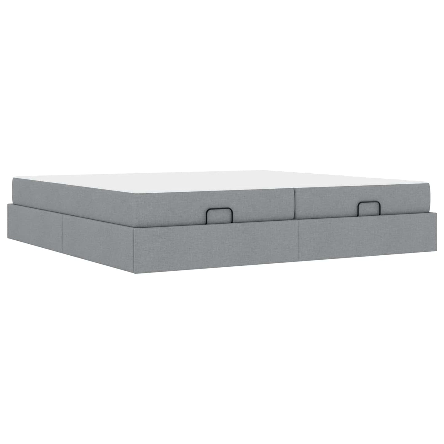 Bedframe met matras met matras 2 pcs Lichtgrijs Stof is nu te koop bij PeponiXL, paradijselijk wonen!