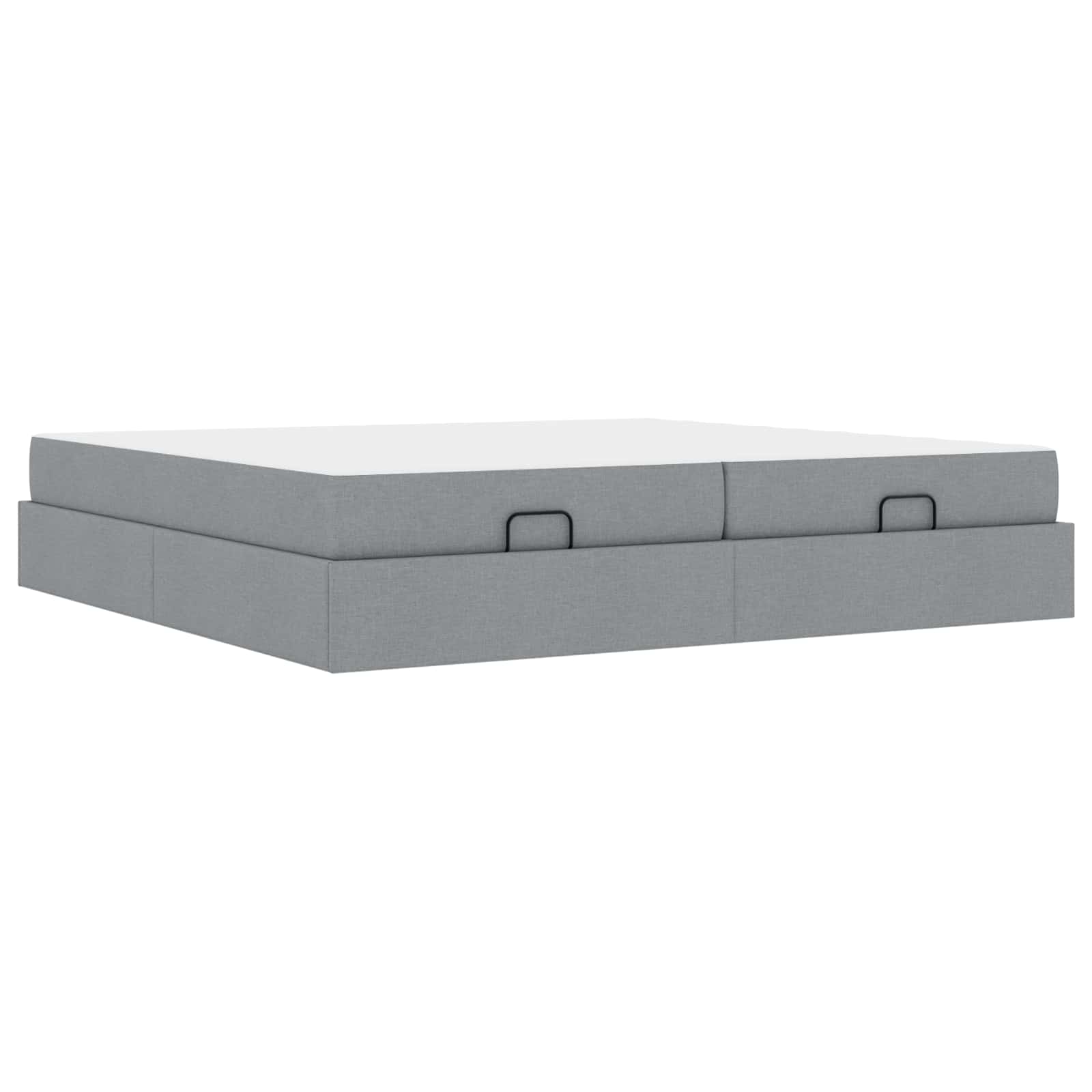 Bedframe met matras met matras 2 pcs Lichtgrijs Stof is nu te koop bij PeponiXL, paradijselijk wonen!