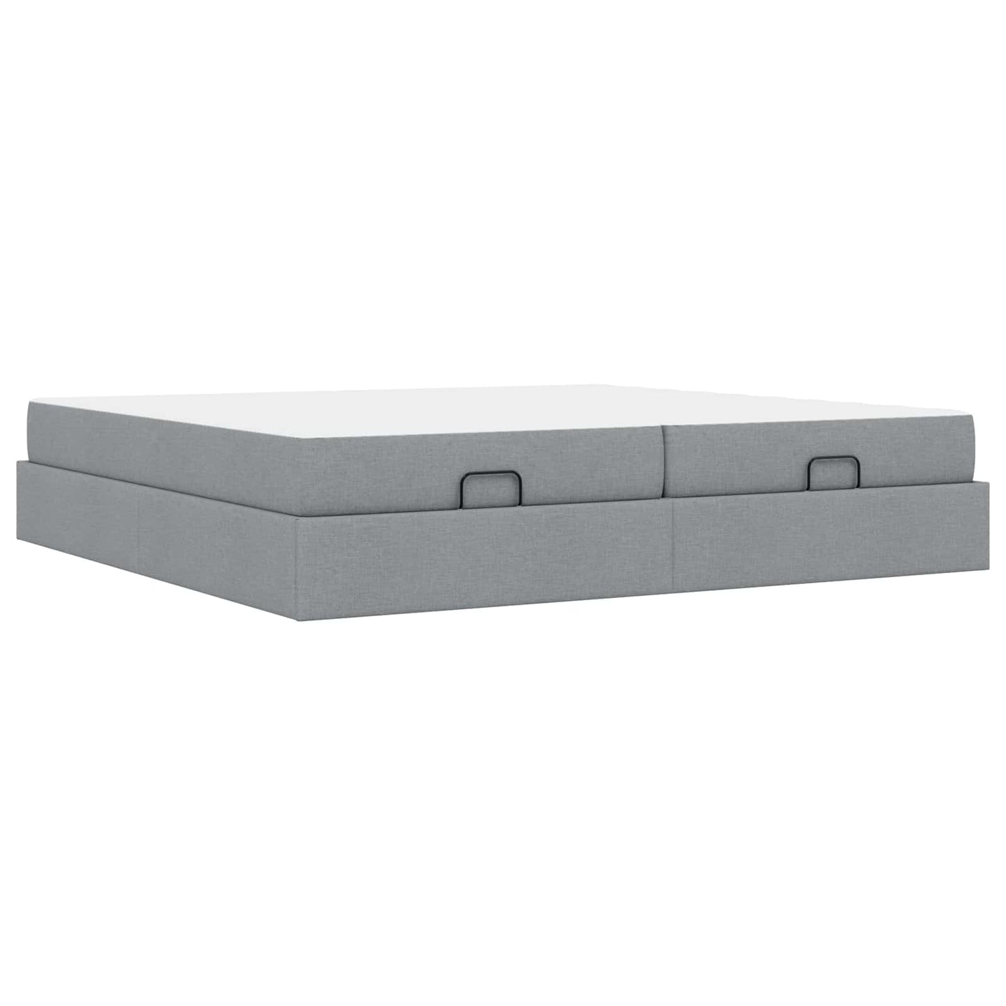 Bedframe met matras met matras 2 pcs Lichtgrijs Stof is nu te koop bij PeponiXL, paradijselijk wonen!