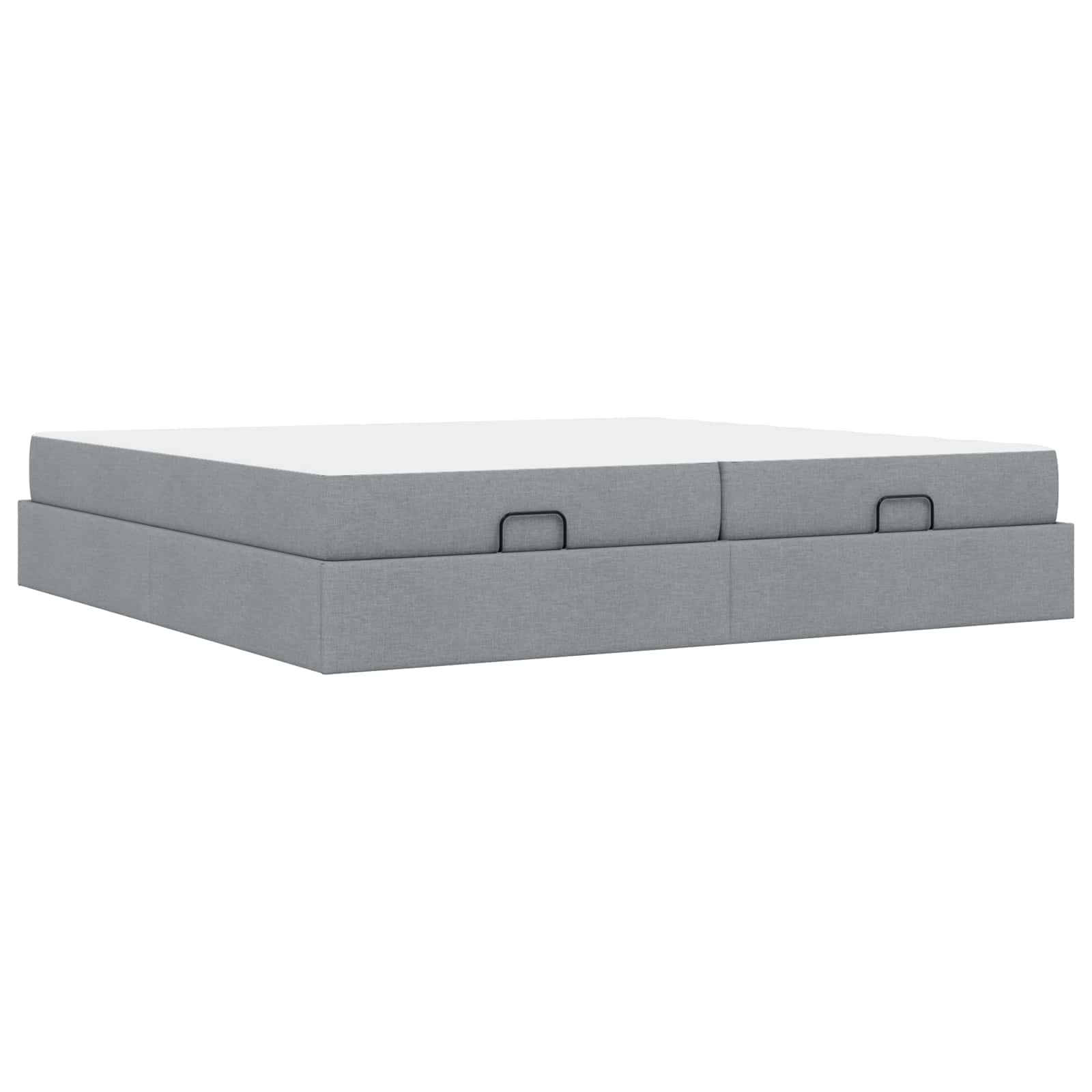 Bedframe met matras met matras 2 pcs Lichtgrijs Stof is nu te koop bij PeponiXL, paradijselijk wonen!