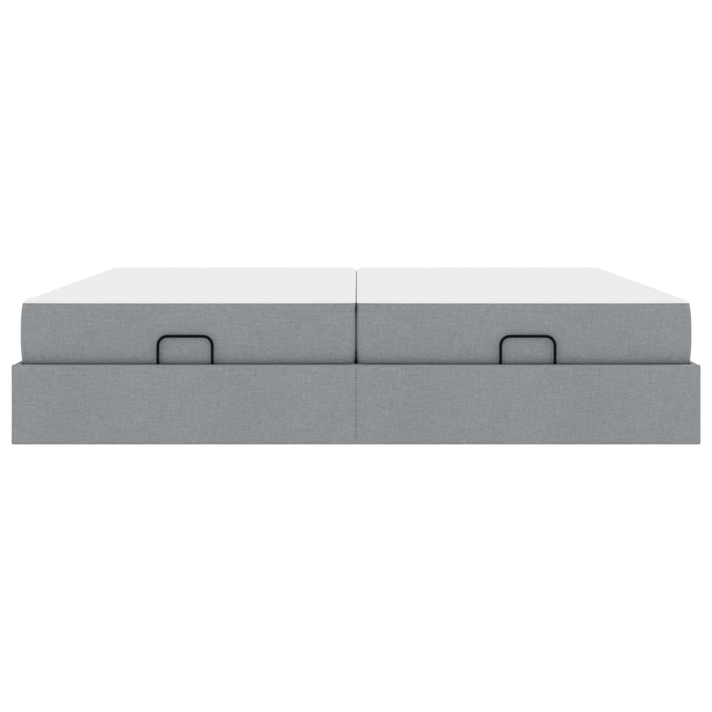 Bedframe met matras met matras 2 pcs Lichtgrijs Stof is nu te koop bij PeponiXL, paradijselijk wonen!