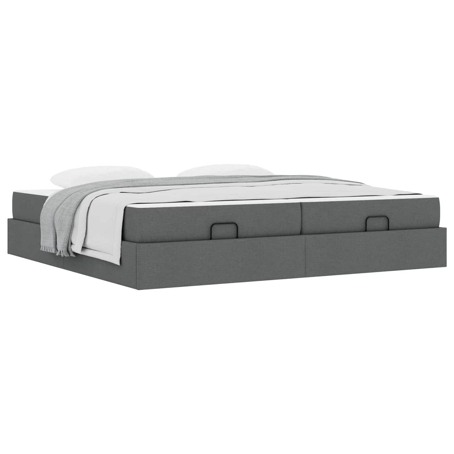 Bedframe met matras met matras 2 pcs Dim Grijs Stof is nu te koop bij PeponiXL, paradijselijk wonen!