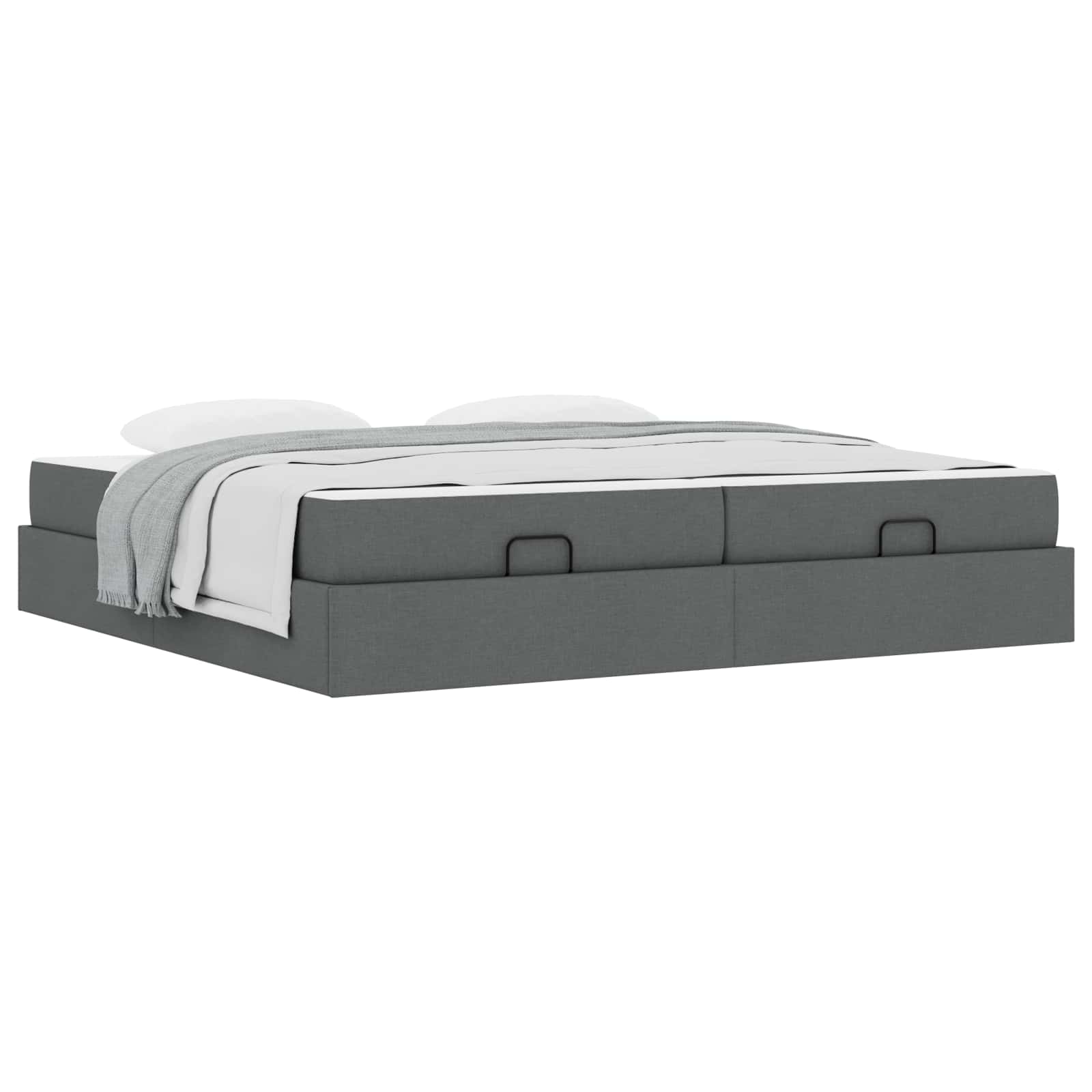 Bedframe met matras met matras 2 pcs Dim Grijs Stof is nu te koop bij PeponiXL, paradijselijk wonen!