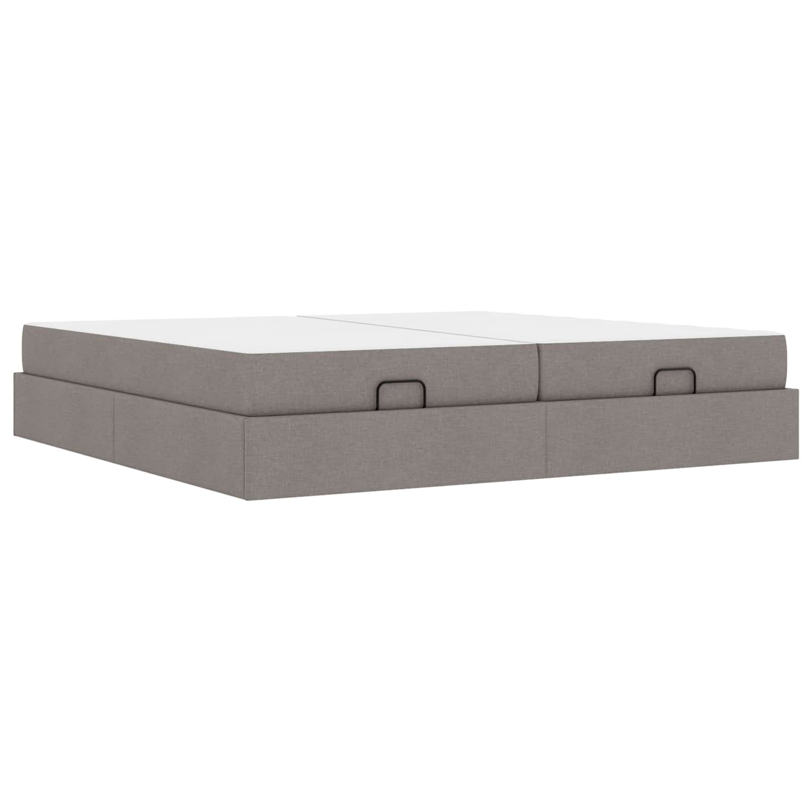 Bedframe met matras met matras 2 pcs Taupe Stof is nu te koop bij PeponiXL, paradijselijk wonen!