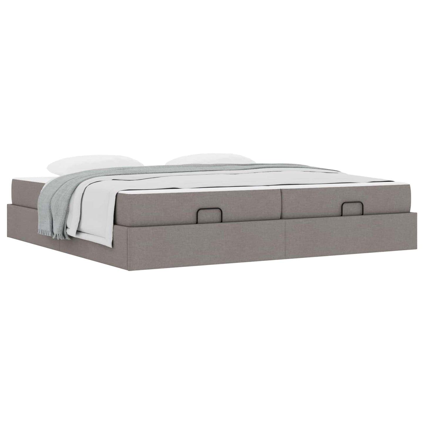 Bedframe met matras met matras 2 pcs Taupe Stof is nu te koop bij PeponiXL, paradijselijk wonen!