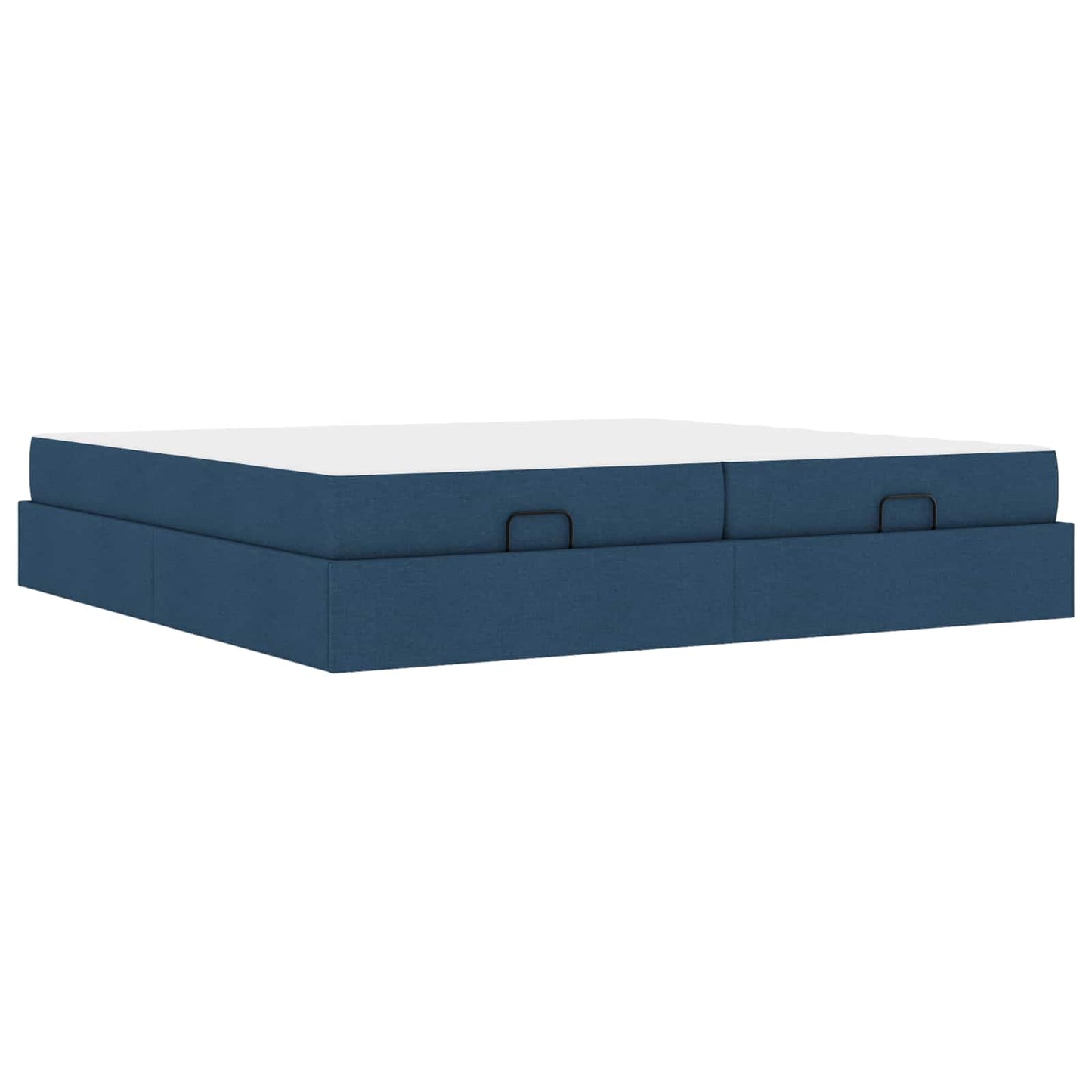 Bedframe met matras met matras 2 pcs Blauw Stof is nu te koop bij PeponiXL, paradijselijk wonen!