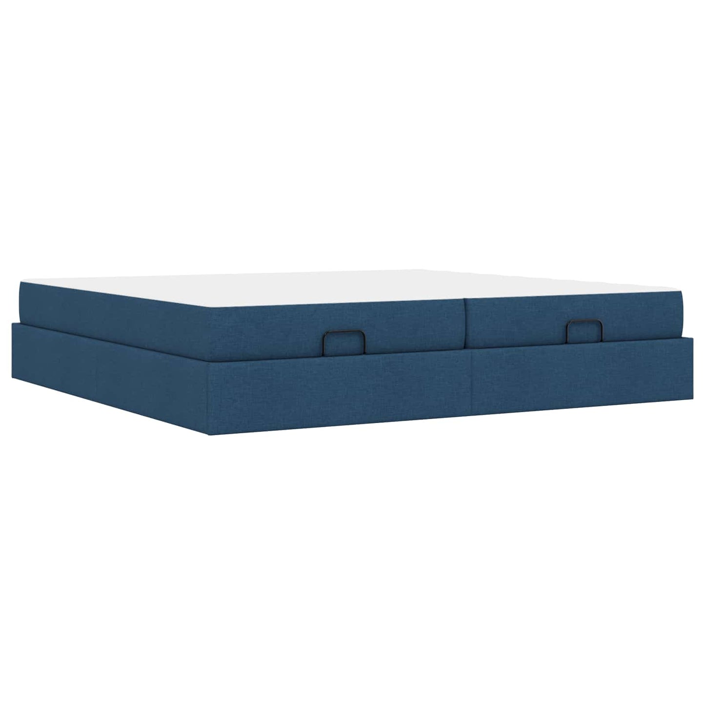 Bedframe met matras met matras 2 pcs Blauw Stof is nu te koop bij PeponiXL, paradijselijk wonen!
