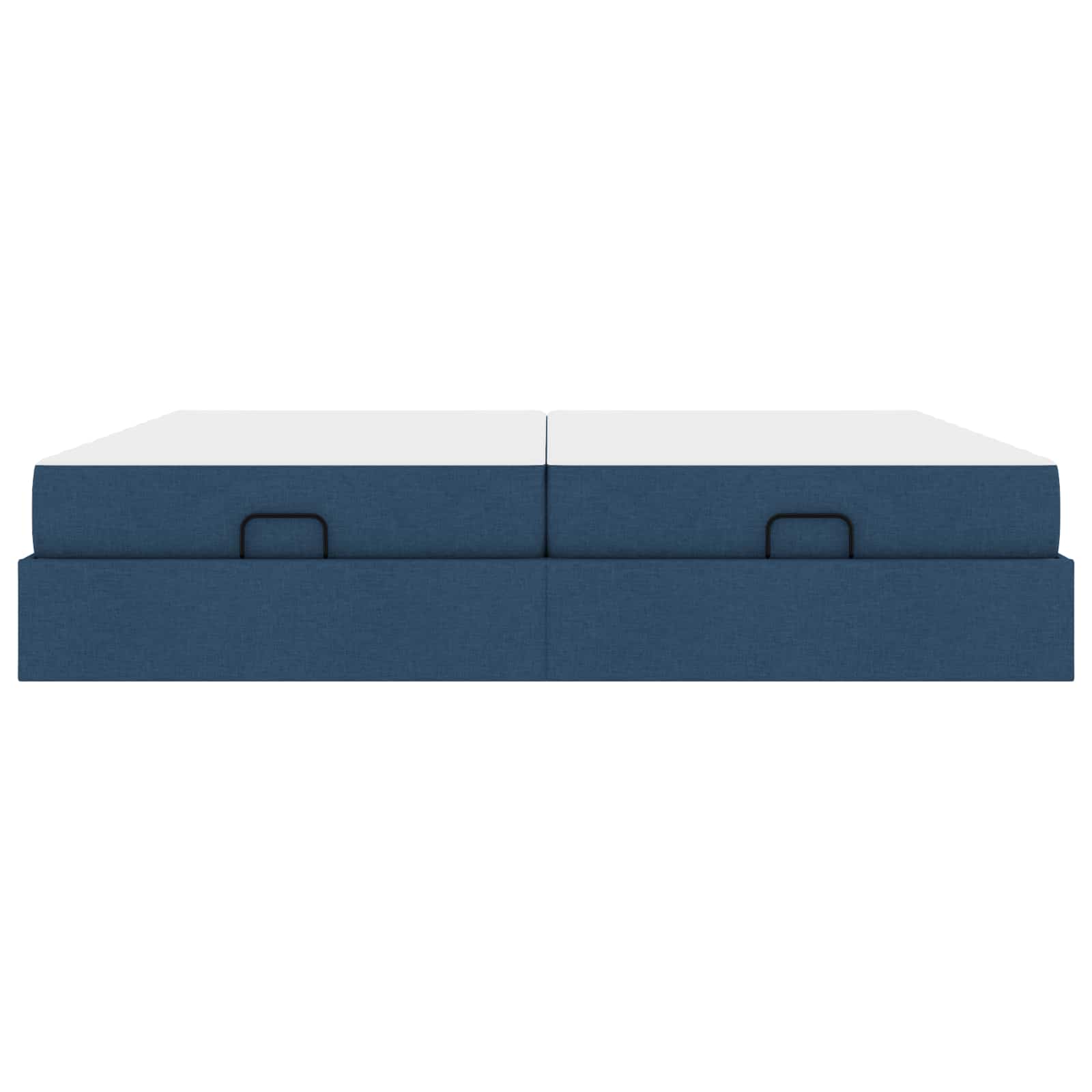 Bedframe met matras met matras 2 pcs Blauw Stof is nu te koop bij PeponiXL, paradijselijk wonen!