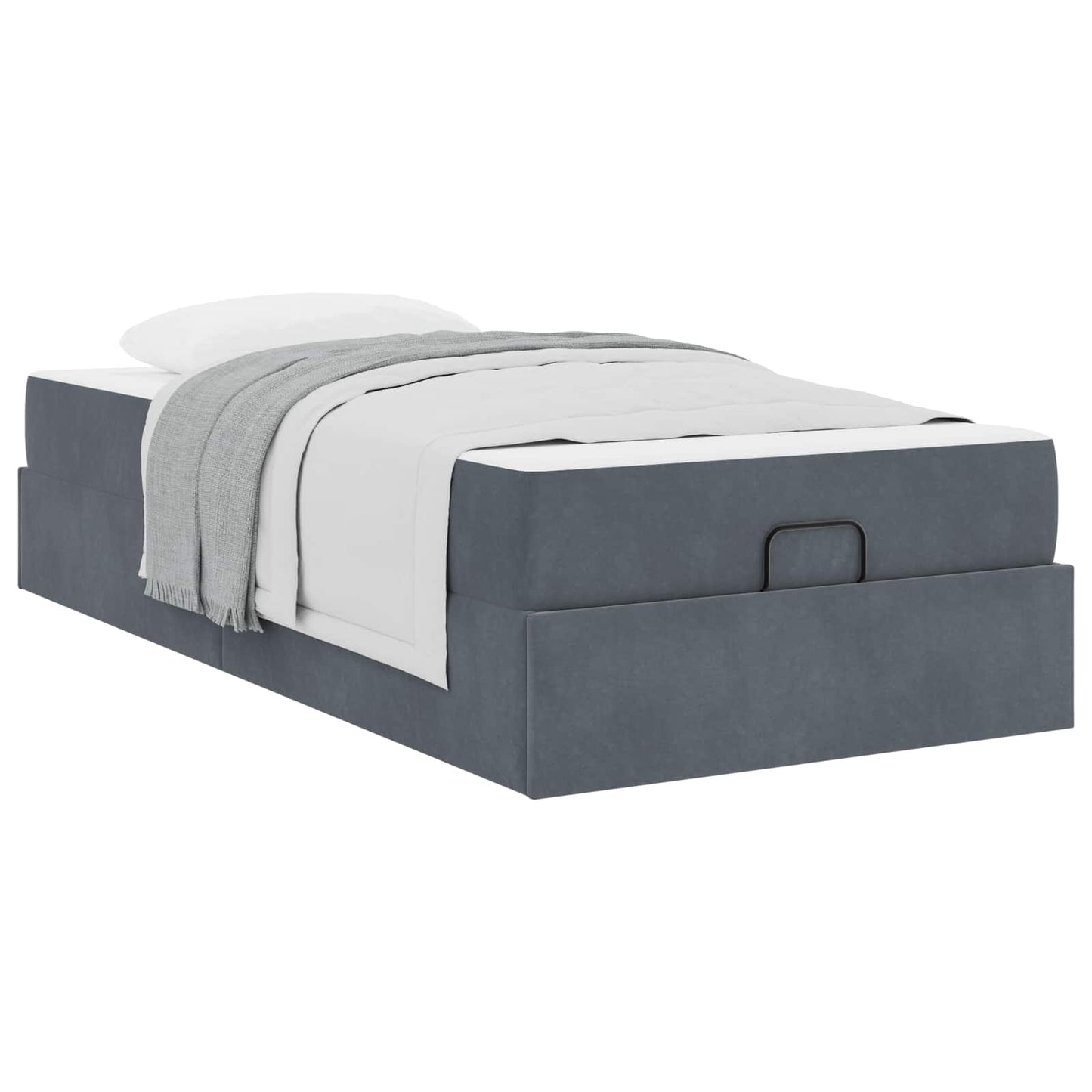 Bedframe met matras met matras 2 pcs Dim Grijs Fluweel is nu te koop bij PeponiXL, paradijselijk wonen!